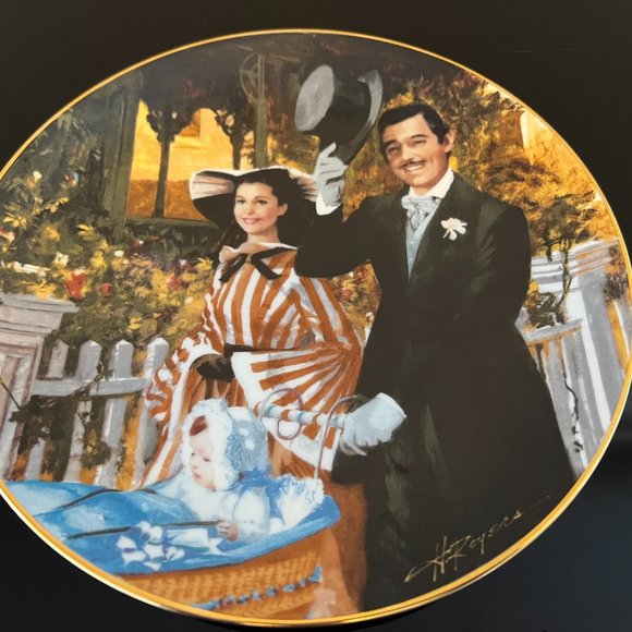 Gone with the Wind VINTAGE Collectors Plates 11/12 PLATE SET Circa 1988/ 1989 - Picture 2 of 16